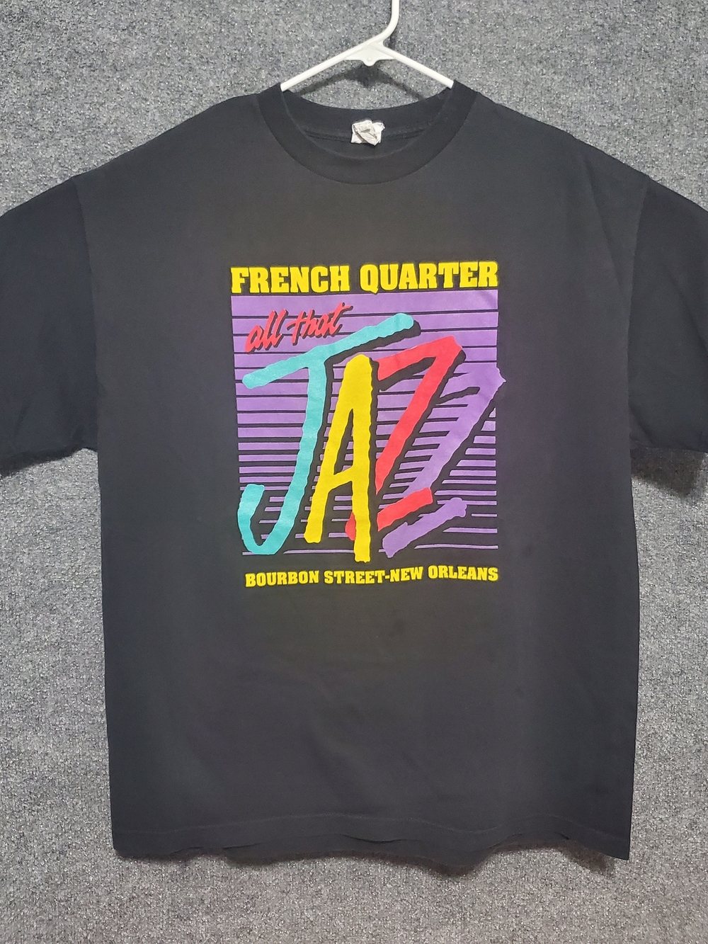 VTG Y2K Bourbon Street New Orleans French Quarter All That Jazz Shirt Mens XL